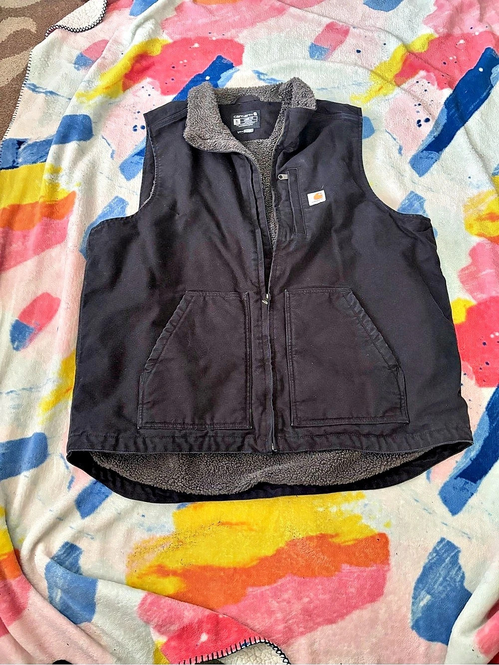 Carhartt Sandstone Sherpa-Lined Vest Sherpa-Lined Vest Black